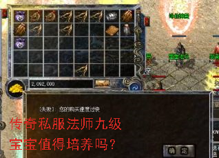 传奇私服法师九级宝宝值得培养吗? 传奇私服法师九级宝宝值得培养吗?
