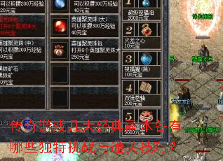 传奇游戏几大经典副本各有哪些独特挑战与通关技巧? 传奇游戏几大经典副本各有哪些独特挑战与通关技巧?