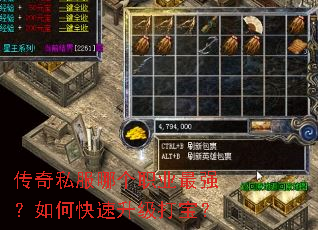 传奇私服哪个职业最强?如何快速升级打宝? 传奇私服哪个职业最强?如何快速升级打宝?