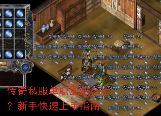 传奇私服单职业怎么玩?新手快速上手指南 传奇私服单职业怎么玩?新手快速上手指南
