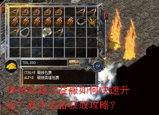 传奇私服公益服如何快速升级?新手装备获取攻略? 传奇私服公益服如何快速升级?新手装备获取攻略?