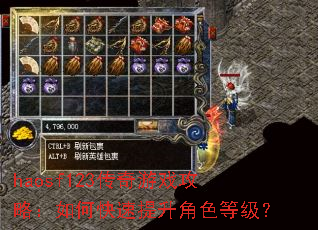 haosf123传奇游戏攻略:如何快速提升角色等级? haosf123传奇游戏攻略:如何快速提升角色等级?