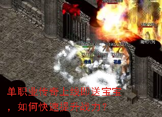 单职业传奇上线即送宝宝,如何快速提升战力? 单职业传奇上线即送宝宝,如何快速提升战力?