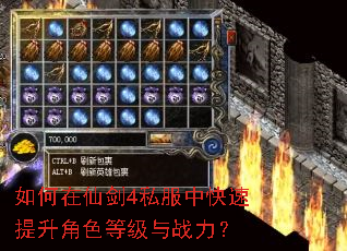 如何在仙剑4私服中快速提升角色等级与战力? 如何在仙剑4私服中快速提升角色等级与战力?