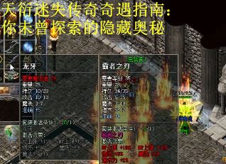 天衍迷失传奇奇遇指南：你未曾探索的隐藏奥秘