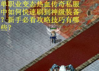 单职业变态热血传奇私服中如何快速刷到神级装备？新手必看攻略技巧有哪些？