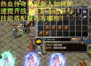 热血传奇私服新人如何快速提升战力？职业选择与技能搭配技巧有哪些？