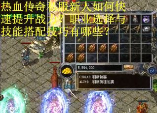 热血传奇私服新人如何快速提升战力？职业选择与技能搭配技巧有哪些？