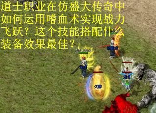 道士职业在仿盛大传奇中如何运用嗜血术实现战力飞跃？这个技能搭配什么装备效果最佳？