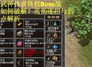 武神传说终极Boss战如何破解？高伤连招与弱点解析